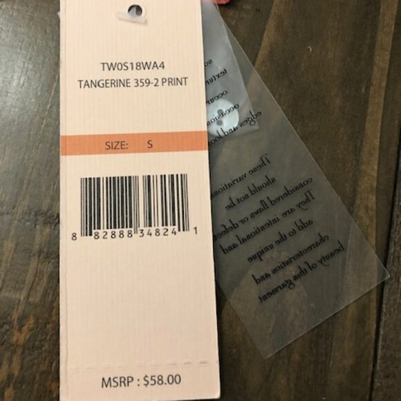 𝅺nanette Lepore Lightweight Tangerine Striped Top - Picture 4 of 6